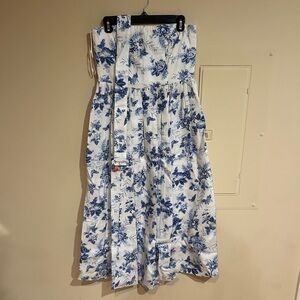 & other stories Los Angeles Atelier White & Blue Maxi Dress